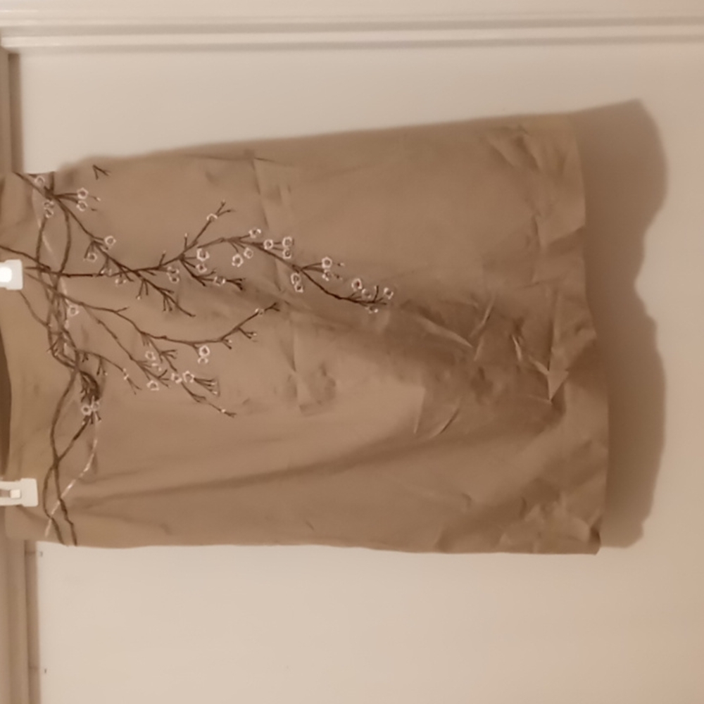 Women's skirt with embroidery on the front
